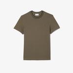 Erkek Regular Fit Bisiklet Yaka Haki T-Shirt