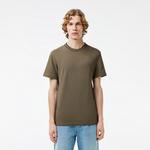 Erkek Regular Fit Bisiklet Yaka Haki T-Shirt