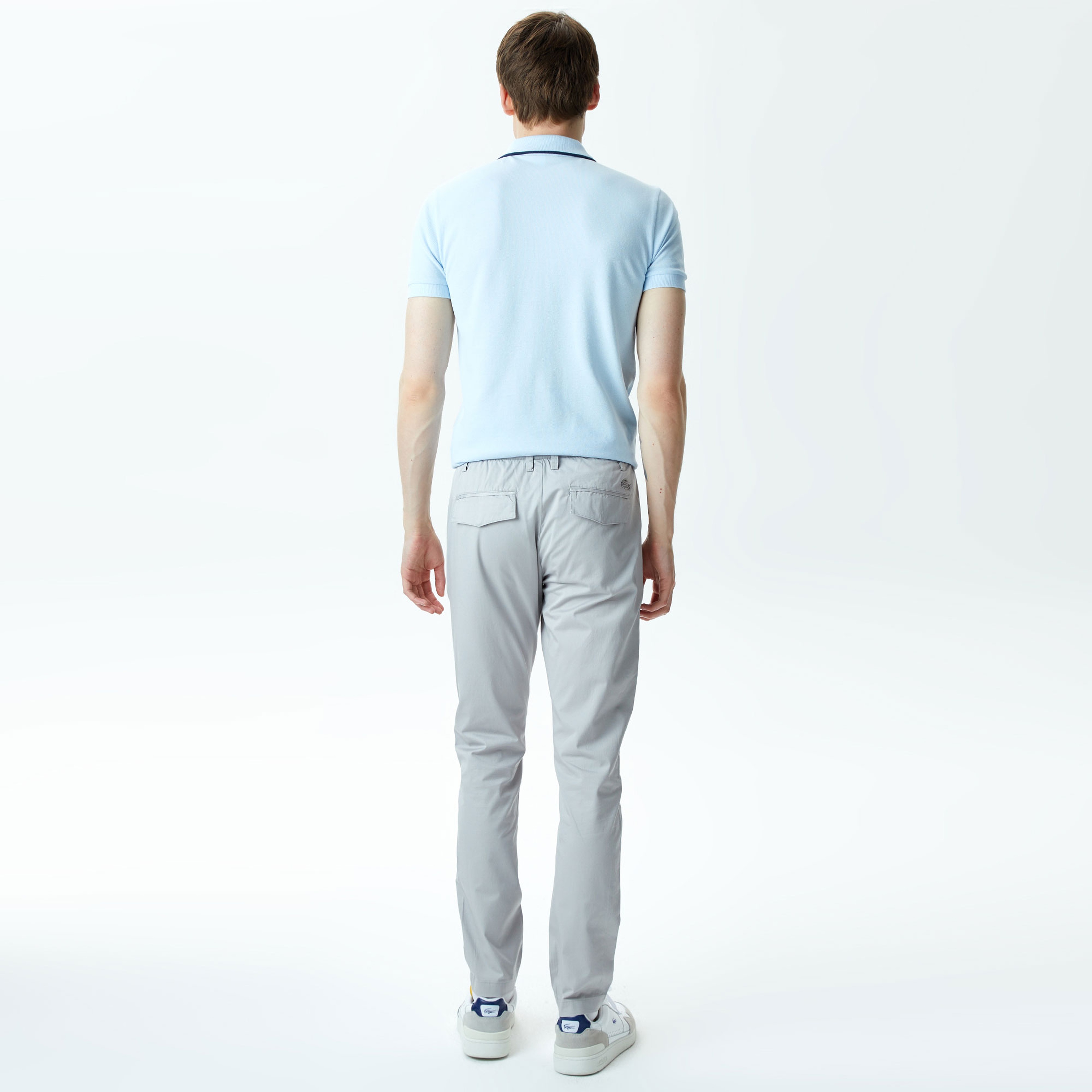 Erkek Tapered Fit Chino Gri Pantolon