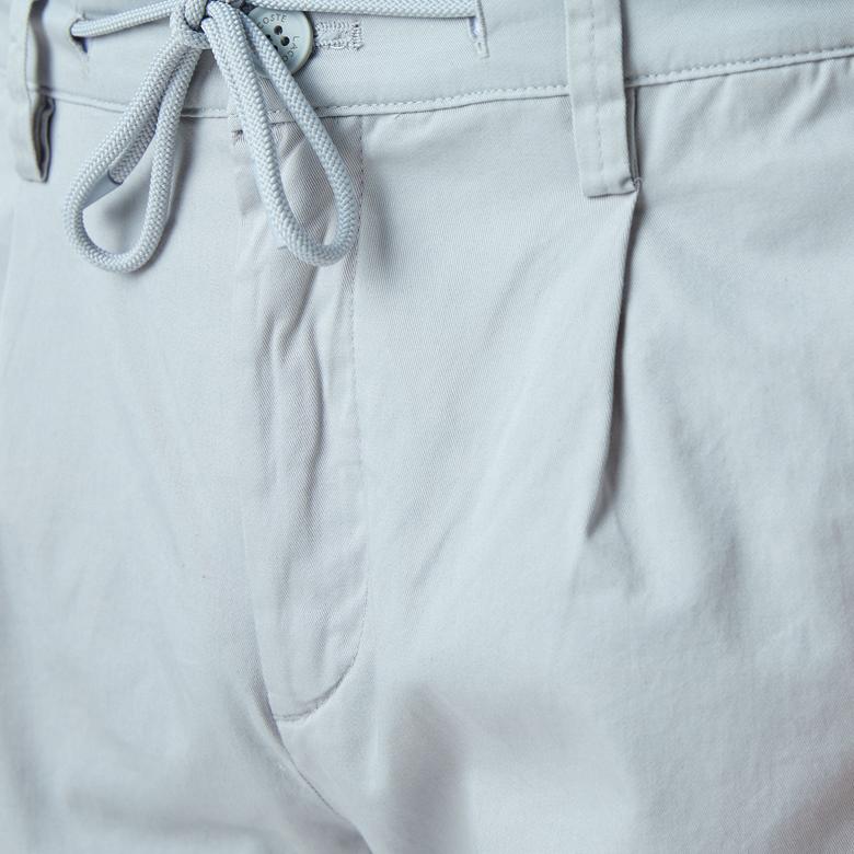 Erkek Tapered Fit Chino Gri Pantolon