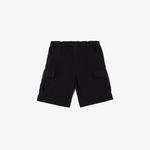 Erkek Relaxed Fit Siyah Bermuda