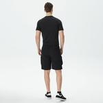 Erkek Relaxed Fit Siyah Bermuda