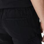 Erkek Relaxed Fit Siyah Bermuda