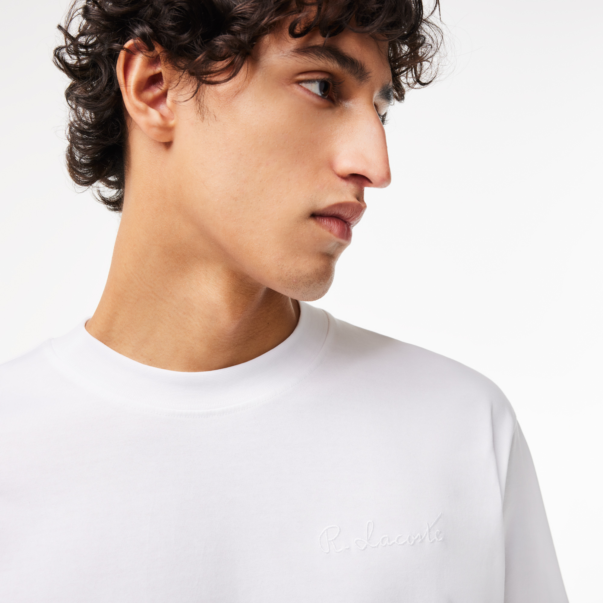 Erkek Oversize Fit Bisiklet Yaka Beyaz T-Shirt7 - L/XLTH7537| Occasion