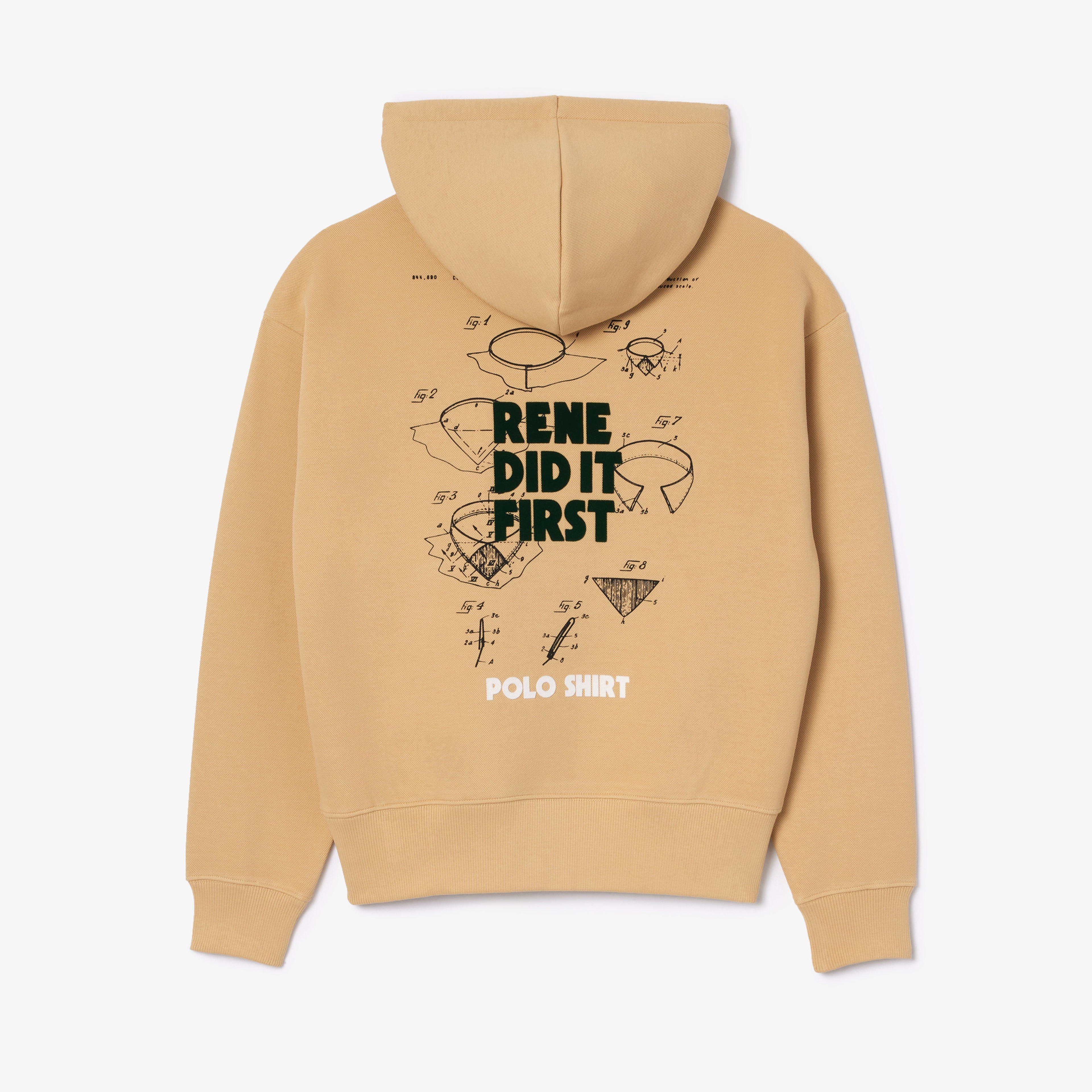 Unisex Relaxed Fit Kapüşonlu Bej Sweatshirt