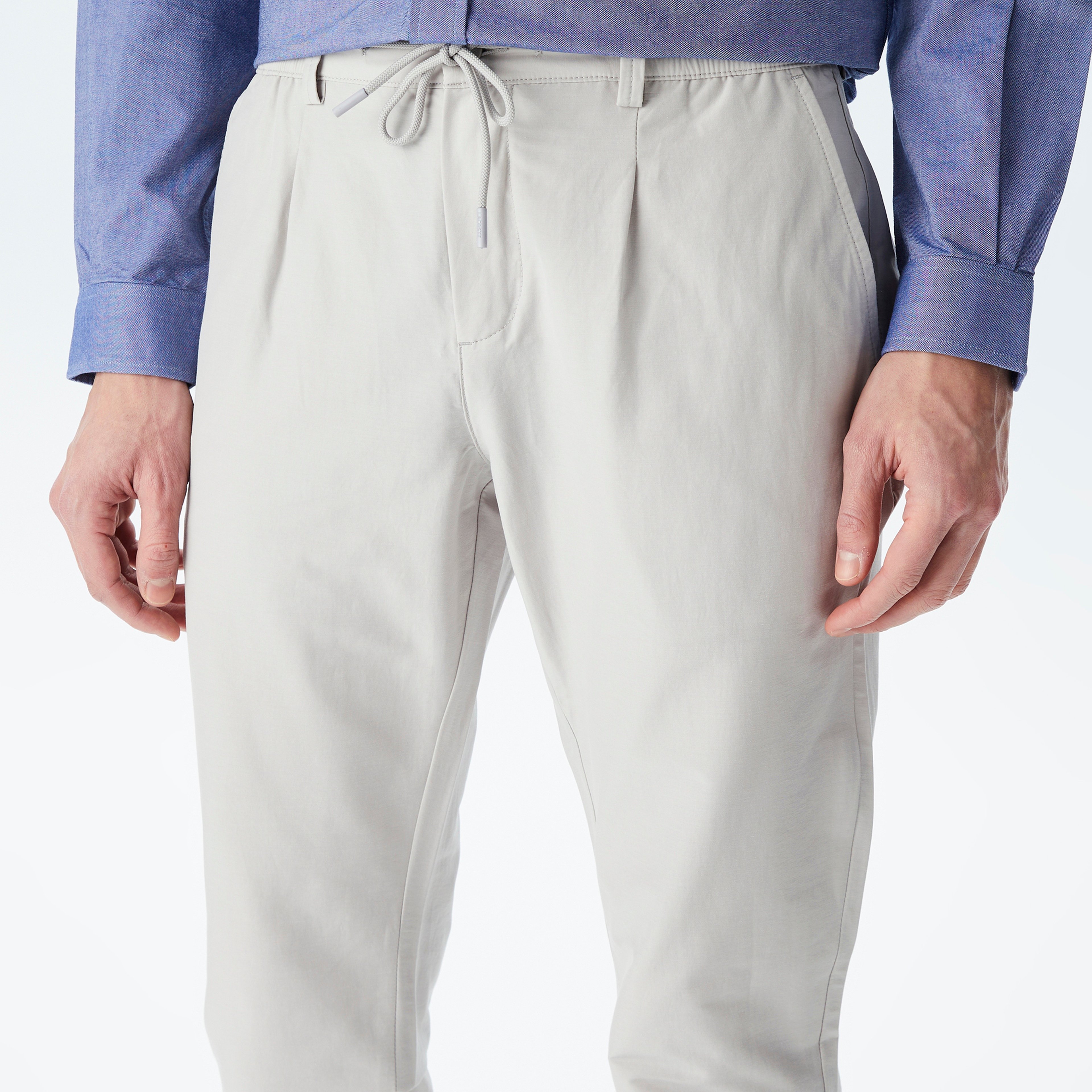 Erkek Tapered Fit Gri Pantolon