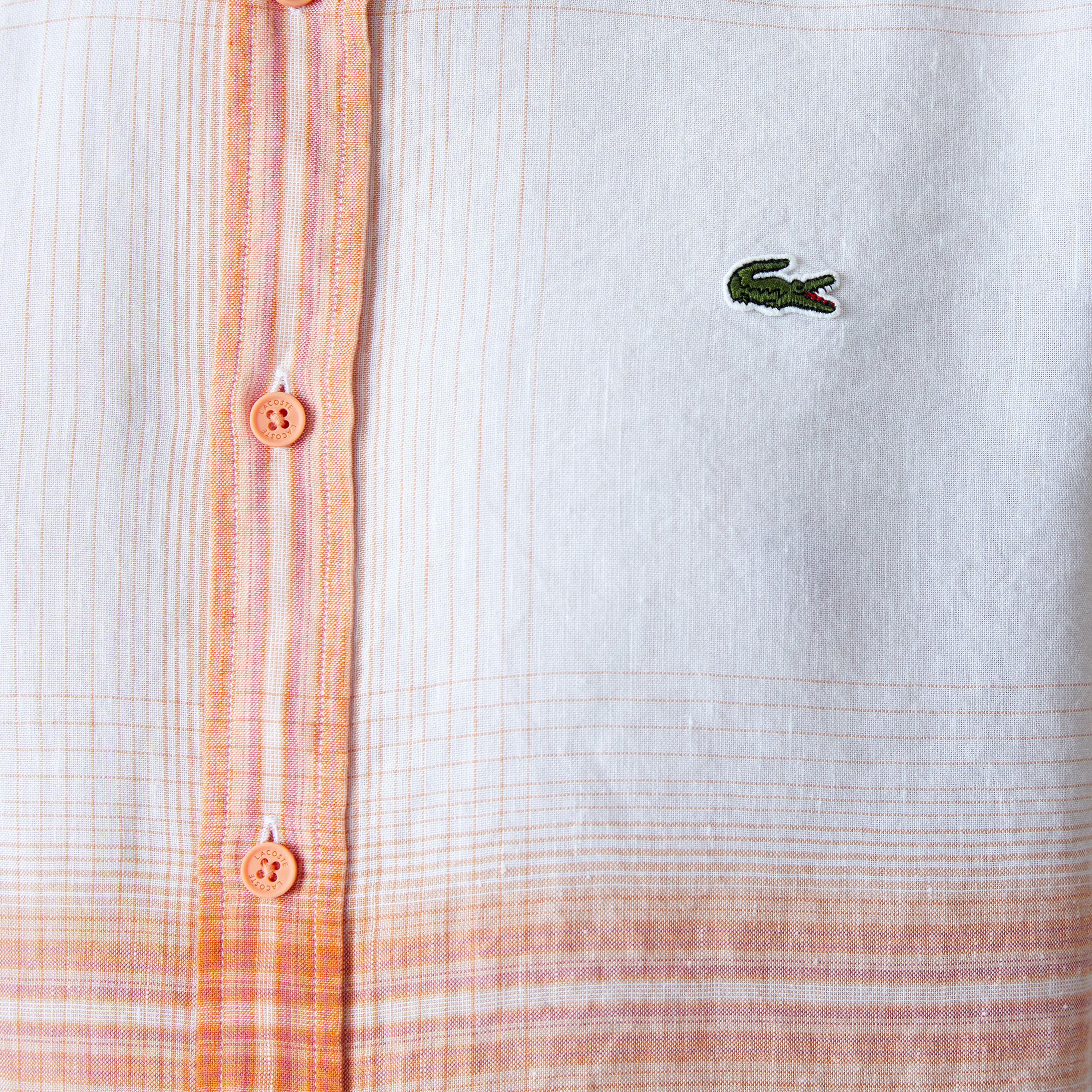 Erkek Regular Fit Ekose Turuncu Gömlek