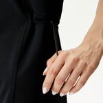 Kadın Straight Fit Kapüşonlu Siyah Elbise