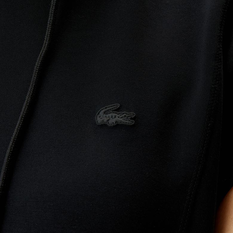 Kadın Straight Fit Kapüşonlu Siyah Elbise