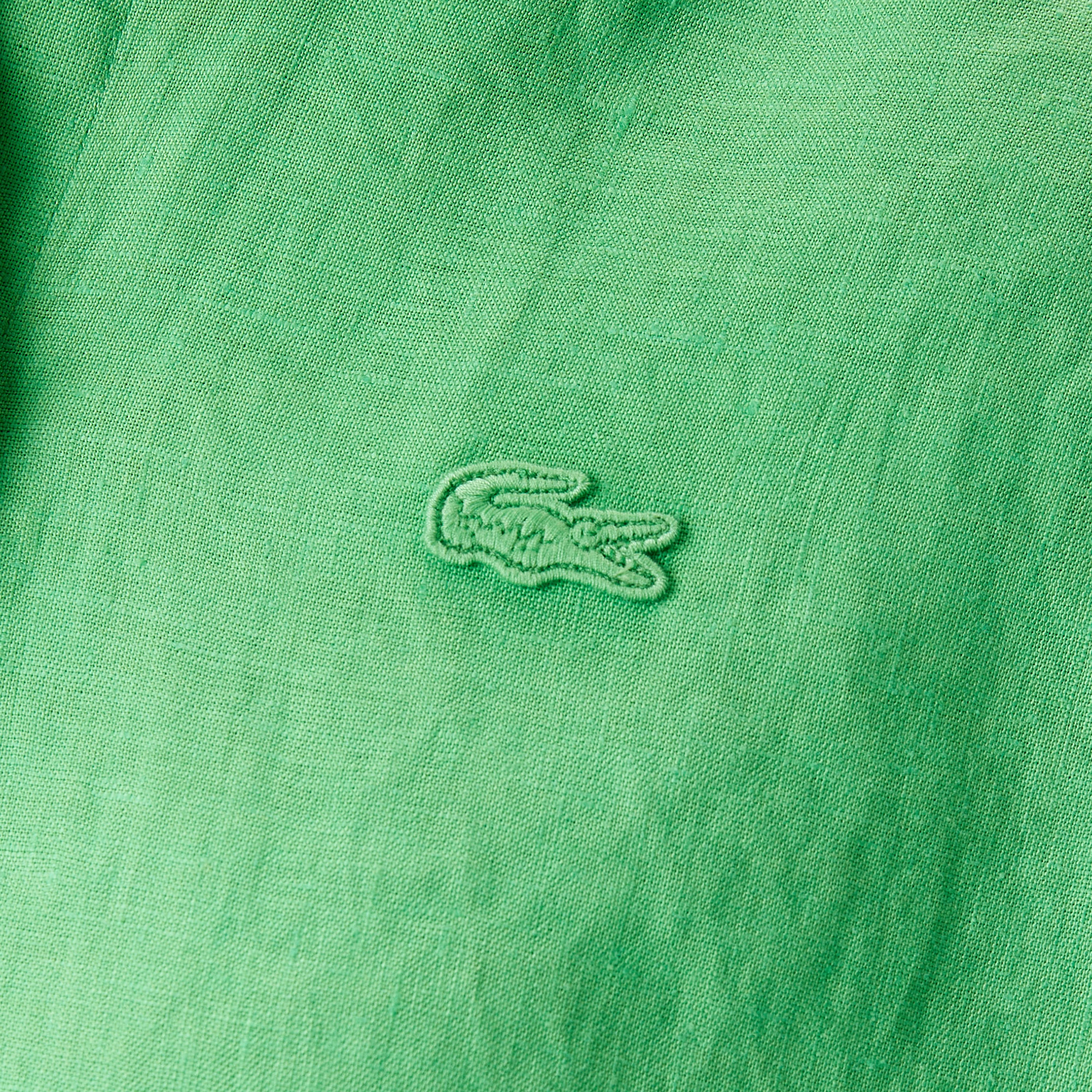 Kadın Keten Yeşil Gömlek