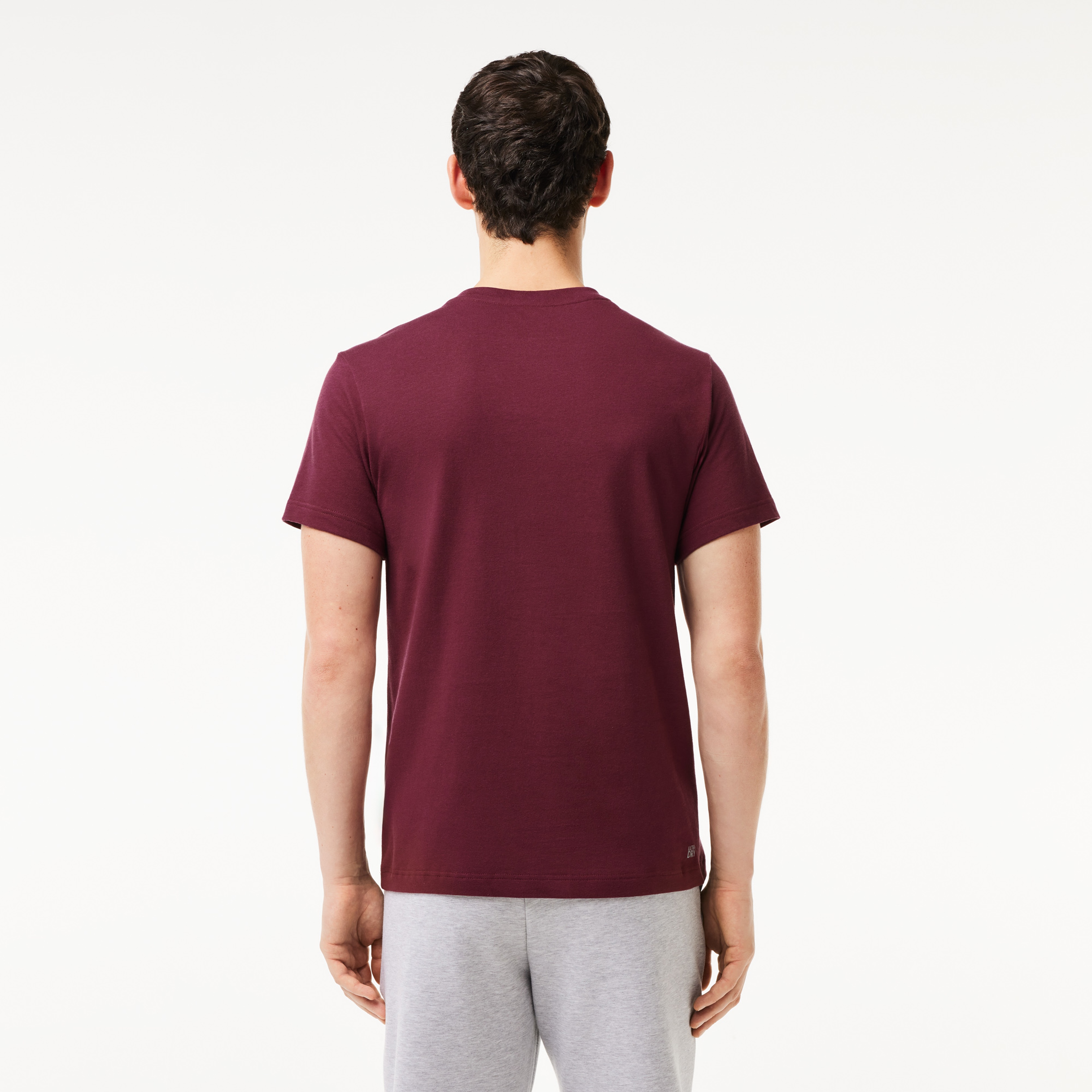 Erkek Regular Fit Bisiklet Yaka Baskılı Bordo T-Shirt