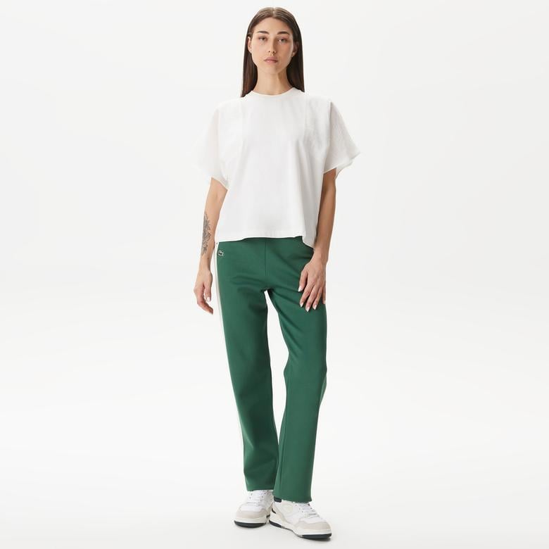 Kadın Loose Fit Bisiklet Yaka Beyaz T-Shirt