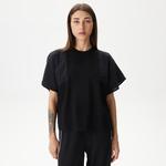 Kadın Loose Fit Bisiklet Yaka Siyah T-Shirt