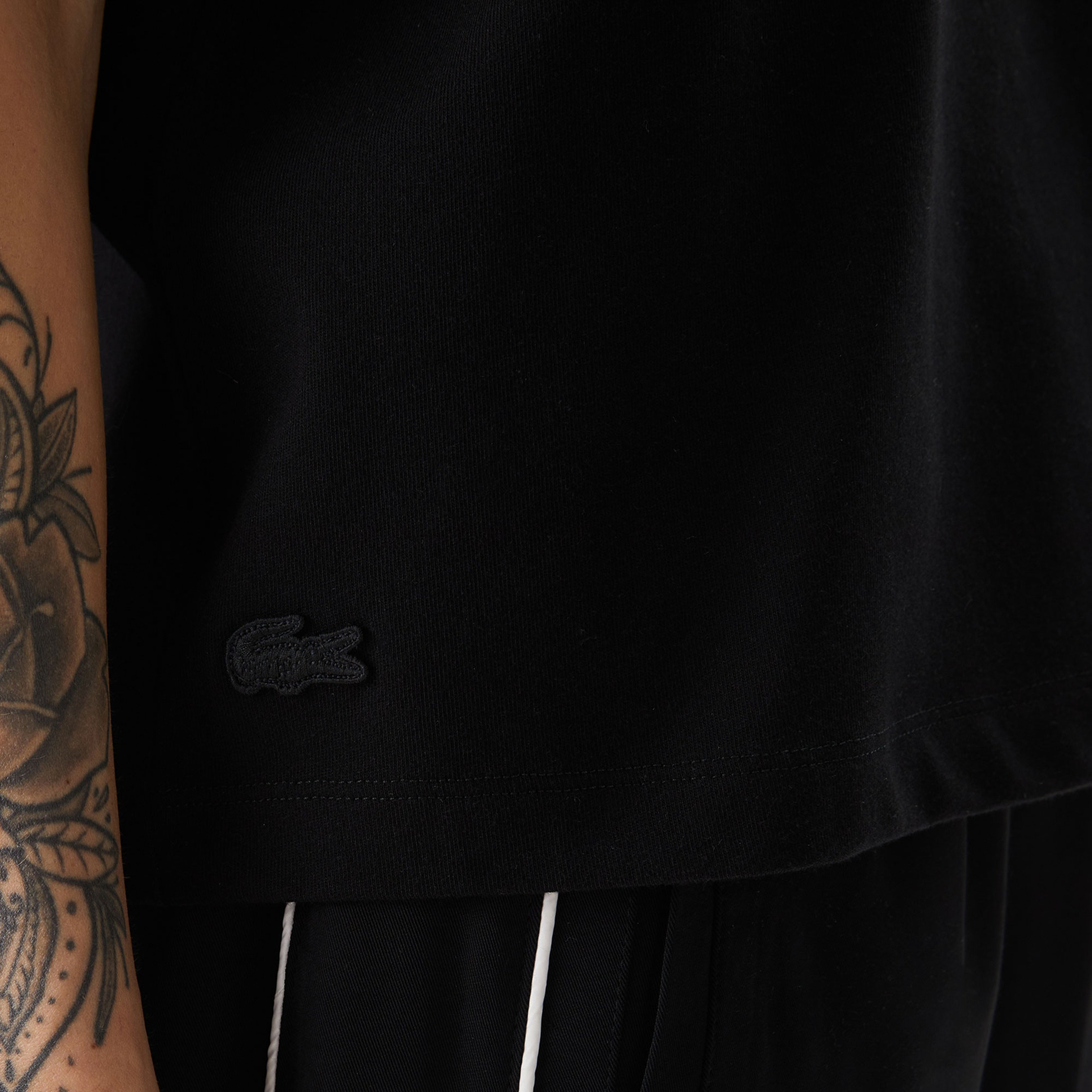 Kadın Loose Fit Bisiklet Yaka Siyah T-Shirt