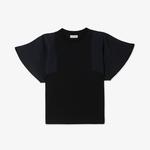 Kadın Loose Fit Bisiklet Yaka Siyah T-Shirt