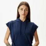 Kadın Straight Fit Kapüşonlu Lacivert Elbise