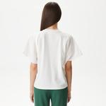 Kadın Loose Fit Bisiklet Yaka Beyaz T-Shirt