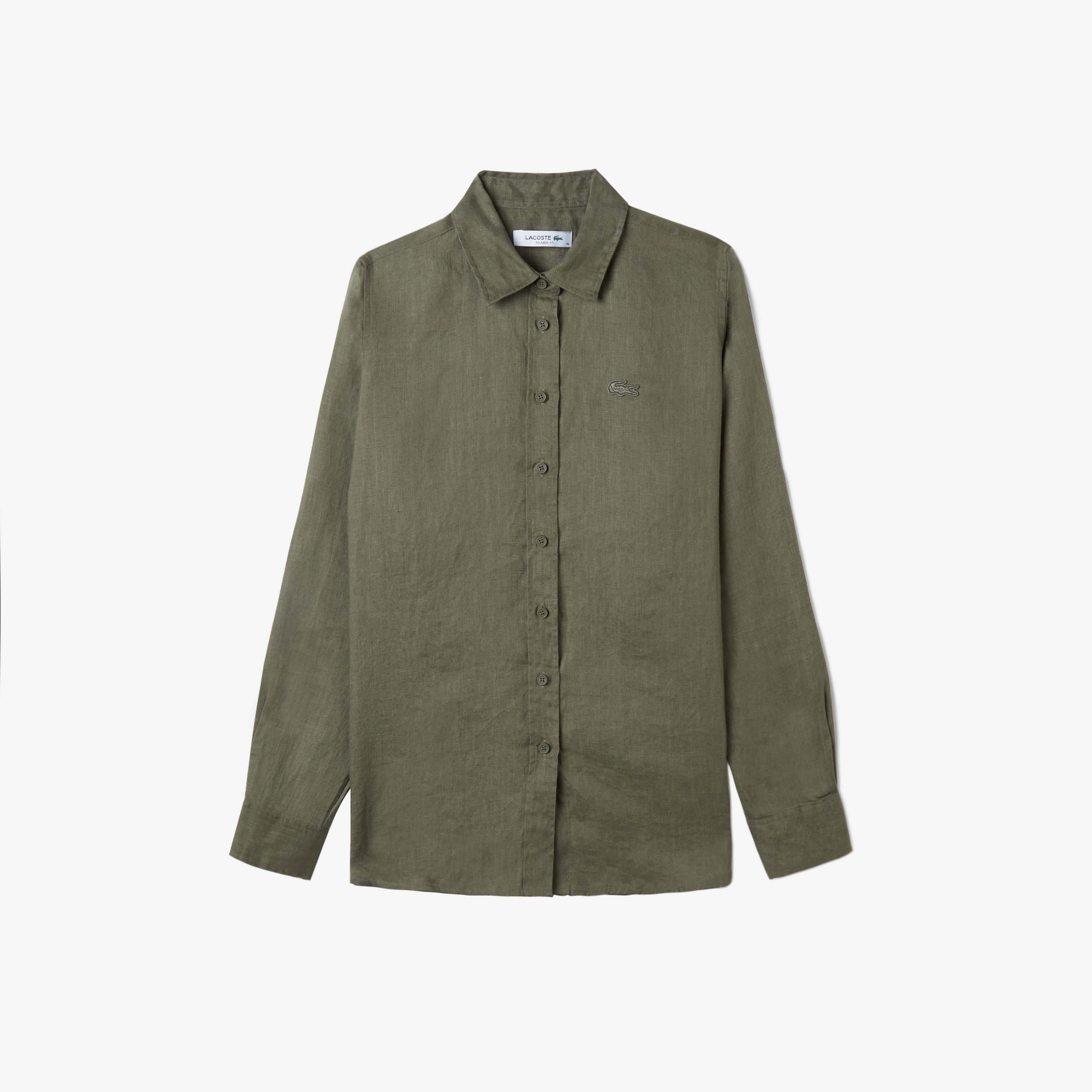 Kadın Keten Yeşil Gömlek