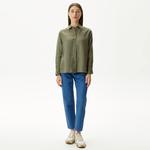 Kadın Keten Yeşil Gömlek