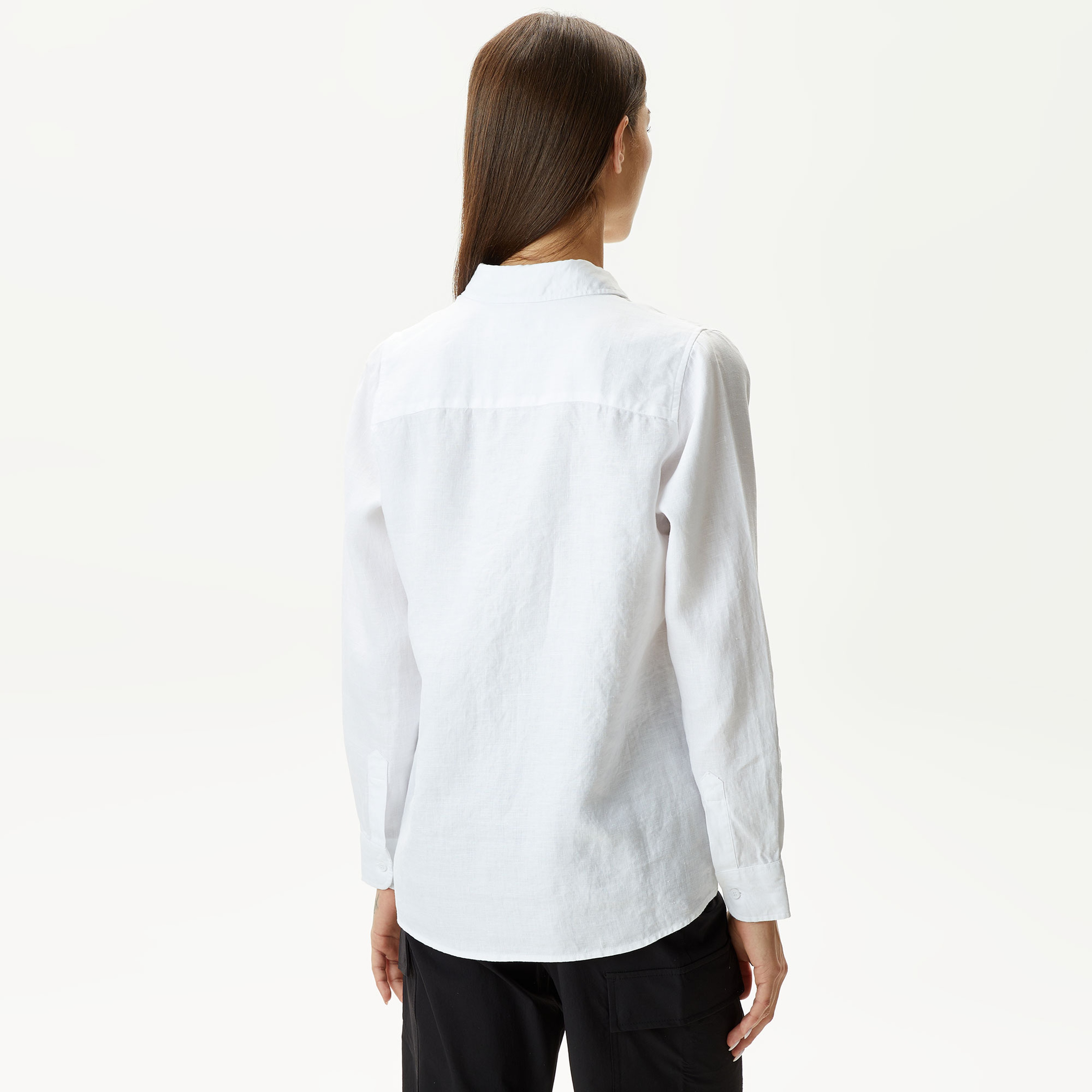 Kadın Relaxed Fit Beyaz Gömlek