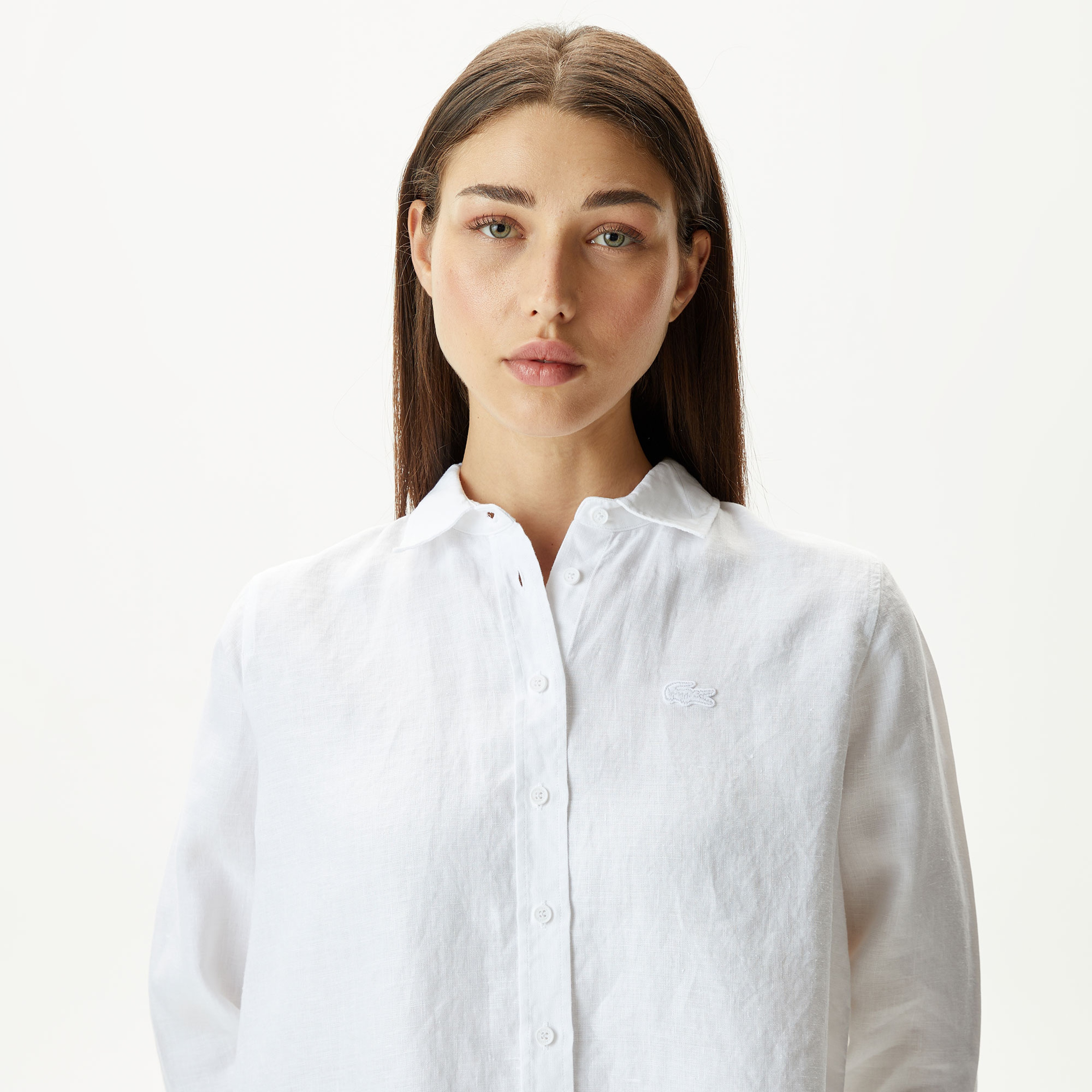 Kadın Relaxed Fit Beyaz Gömlek