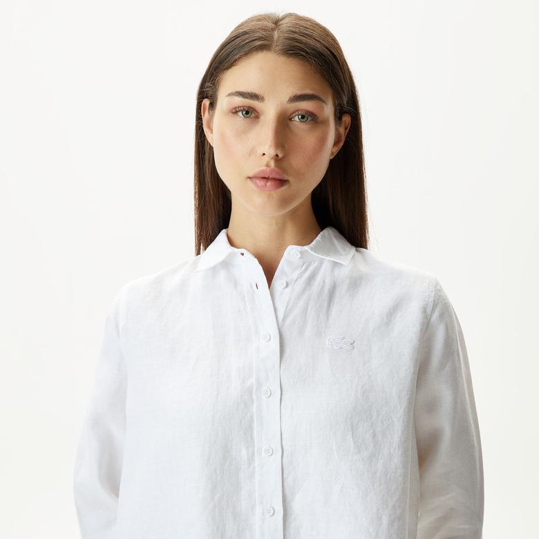 Kadın Relaxed Fit Beyaz Gömlek