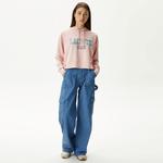 Kadın Relaxed Fit Kapüşonlu Baskılı Pembe Sweatshirt