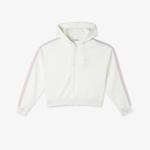 Kadın Relaxed Fit Kapüşonlu Beyaz Sweatshirt