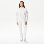 Kadın Relaxed Fit Kapüşonlu Beyaz Sweatshirt