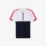 Erkek Regular Fit Renk Bloklu Beyaz Polo