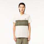 Erkek Regular Fit Renk Bloklu Krem Polo