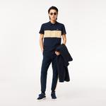 Erkek Regular Fit Renk bloklu Lacivert Polo