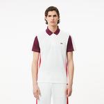 Erkek Regular Fit Renk Bloklu Beyaz Polo