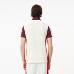 Erkek Regular Fit Renk Bloklu Beyaz Polo