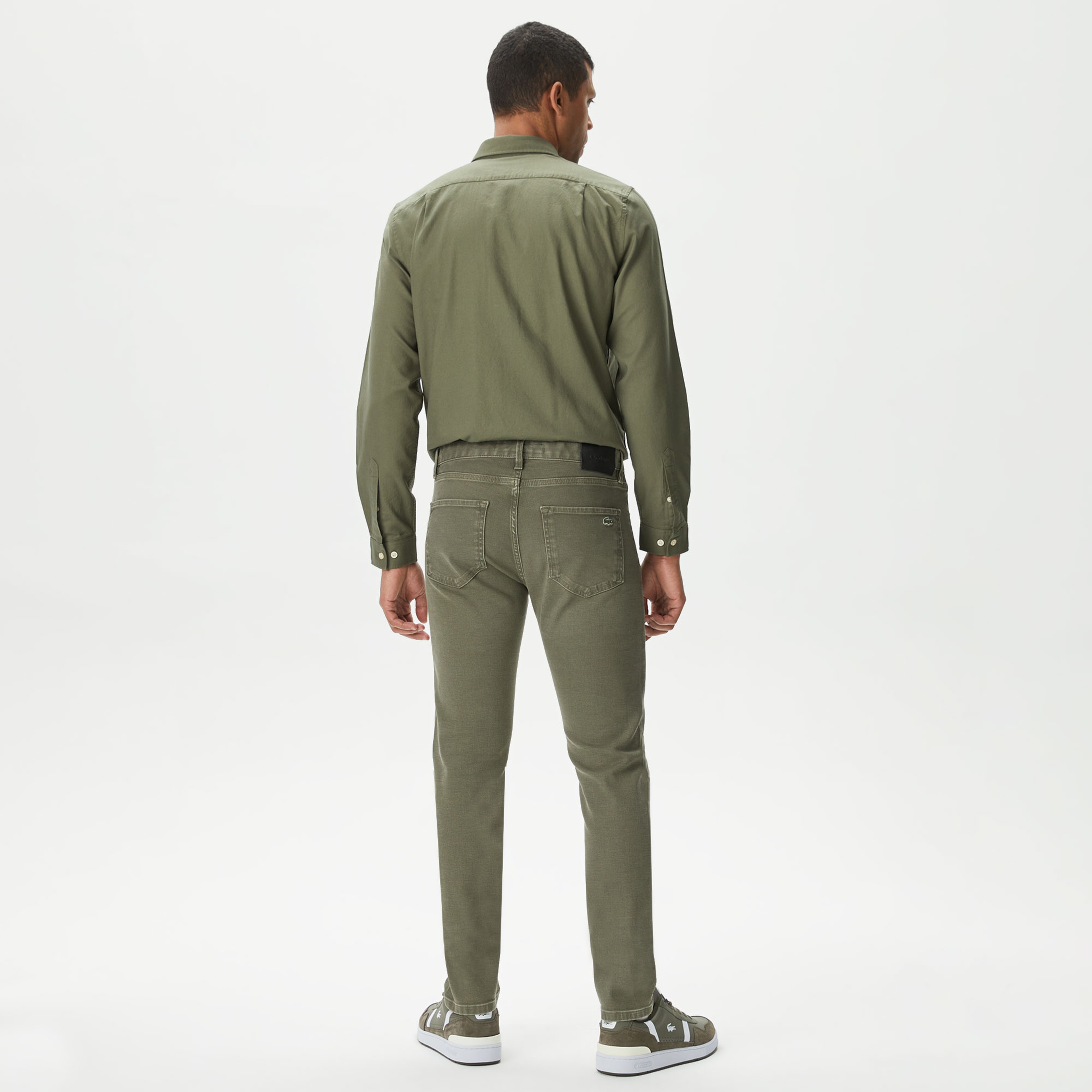 Erkek Slim Fit Haki Jean Pantolon