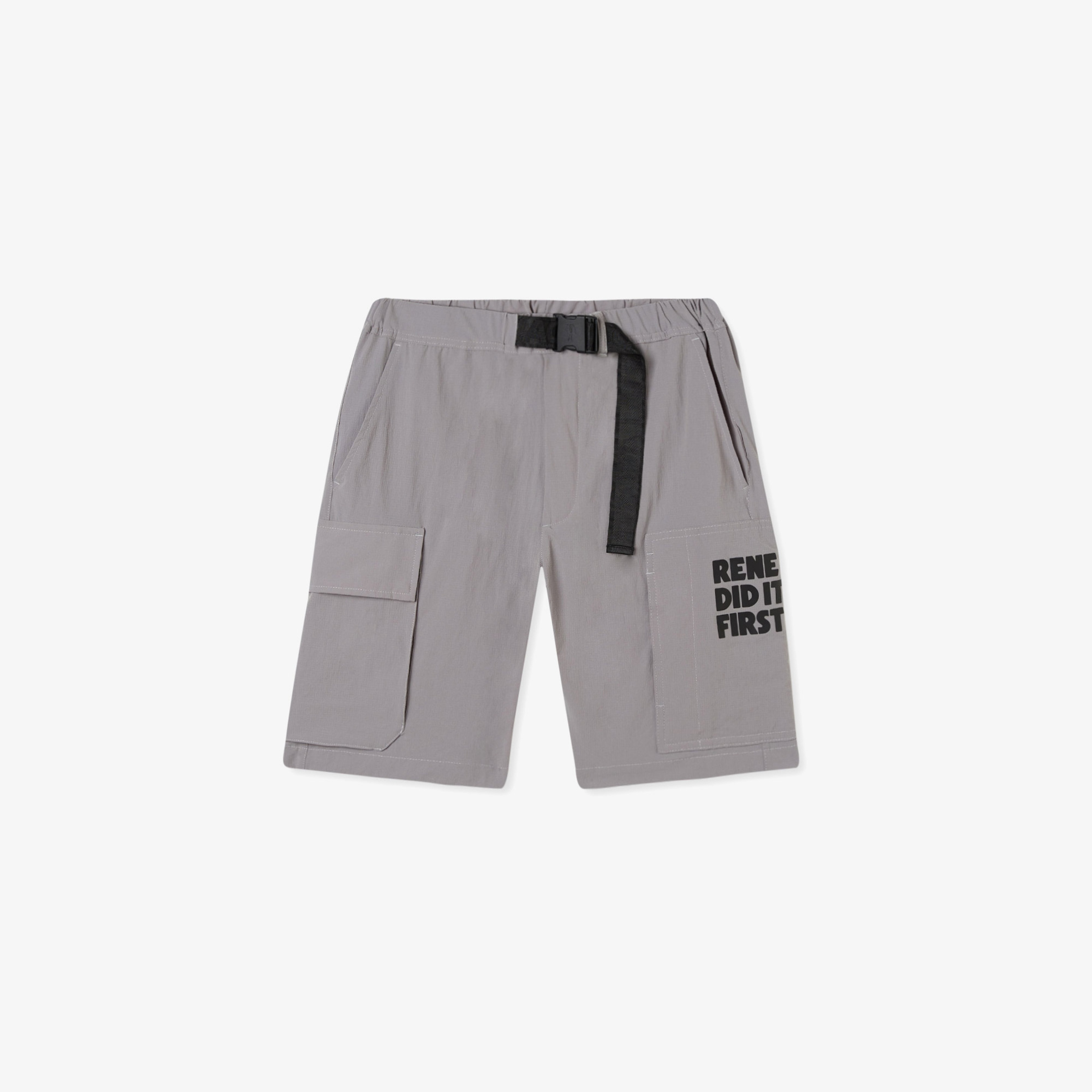Erkek Relaxed Fit Gri Bermuda