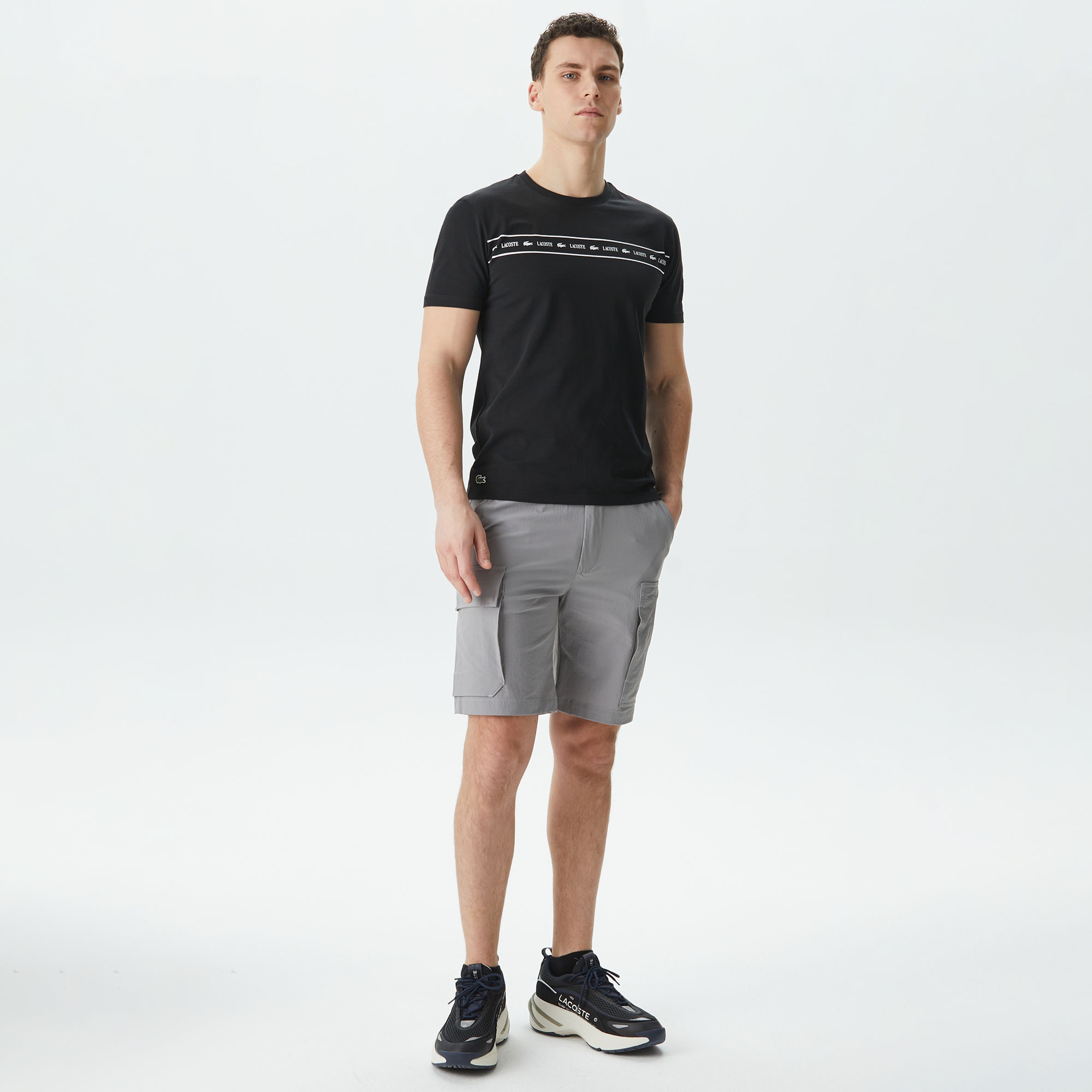 Erkek Relaxed Fit Gri Bermuda
