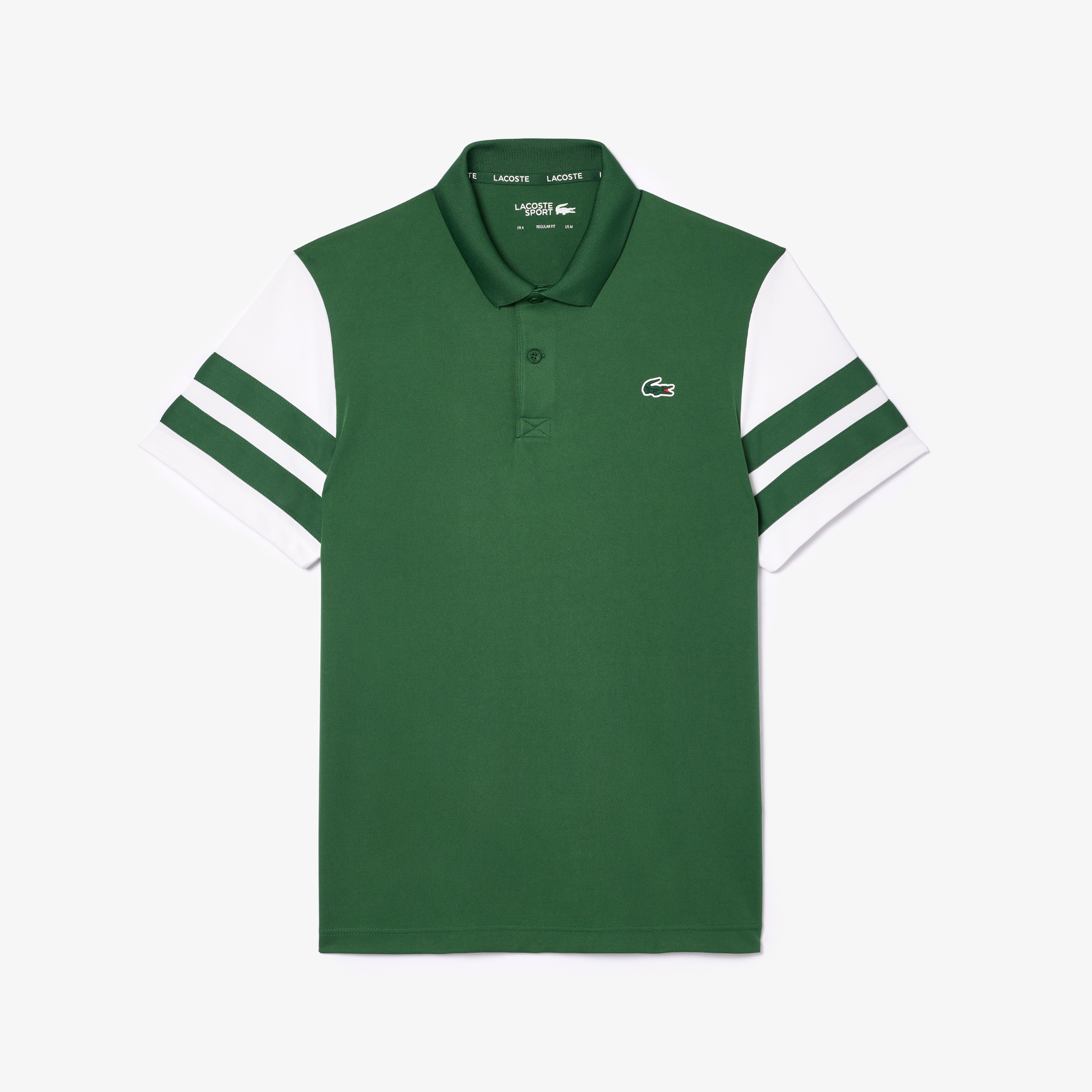 Erkek Regular Fit Renk Bloklu Yeşil Tenis Polo