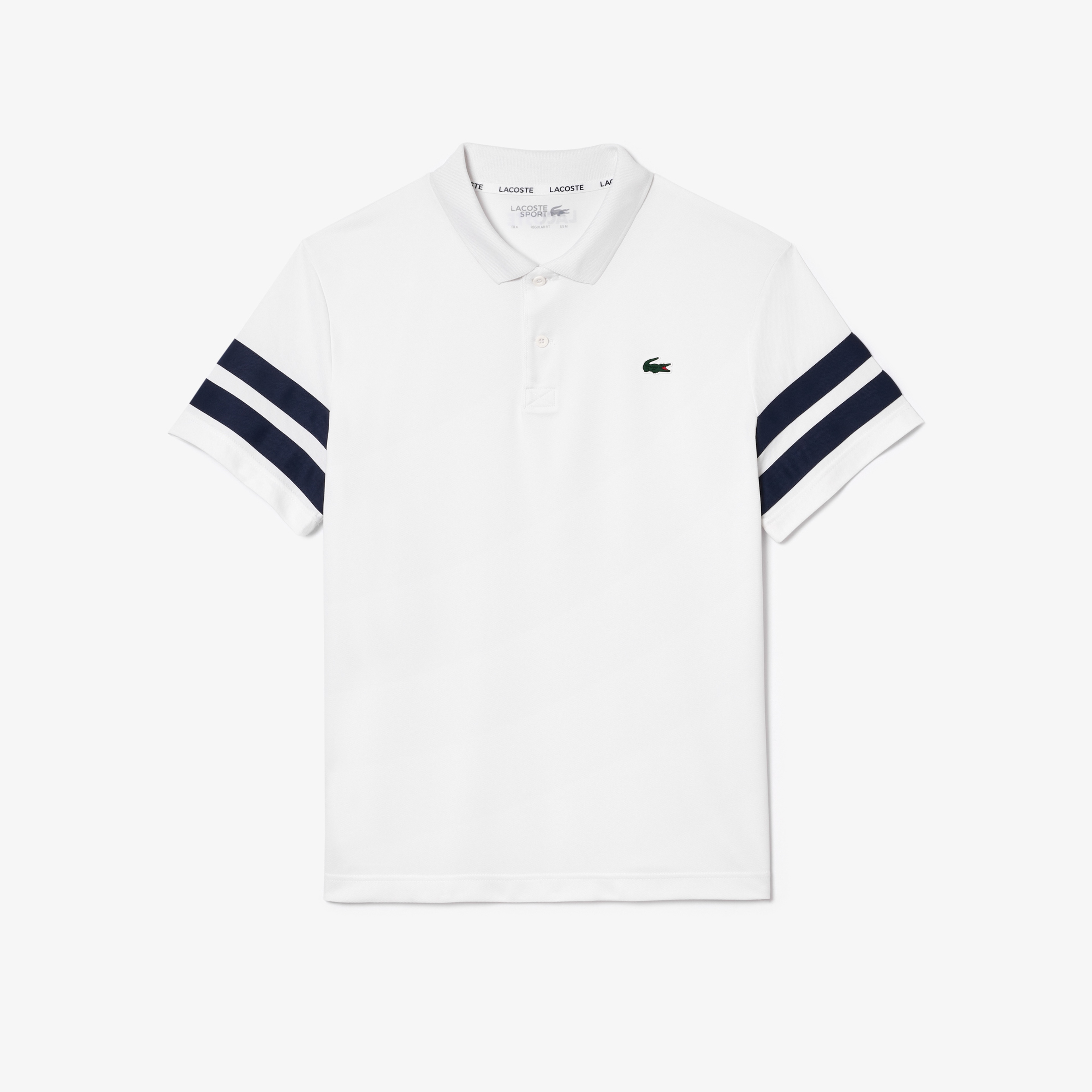 Erkek Regular Fit Renk Bloklu Beyaz Tenis Polo