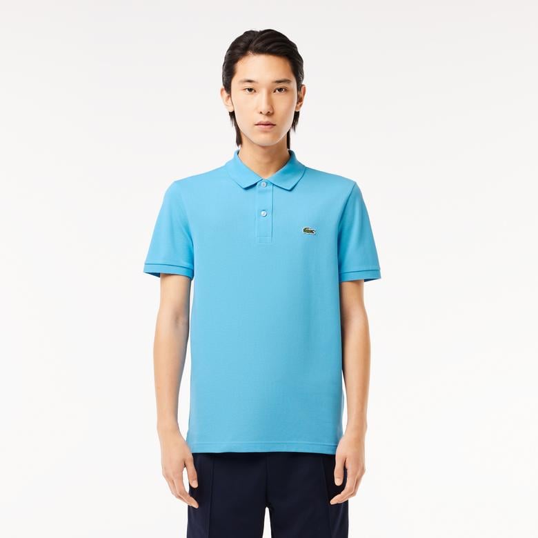 L.12.12 Erkek Slim Fit Mavi Polo