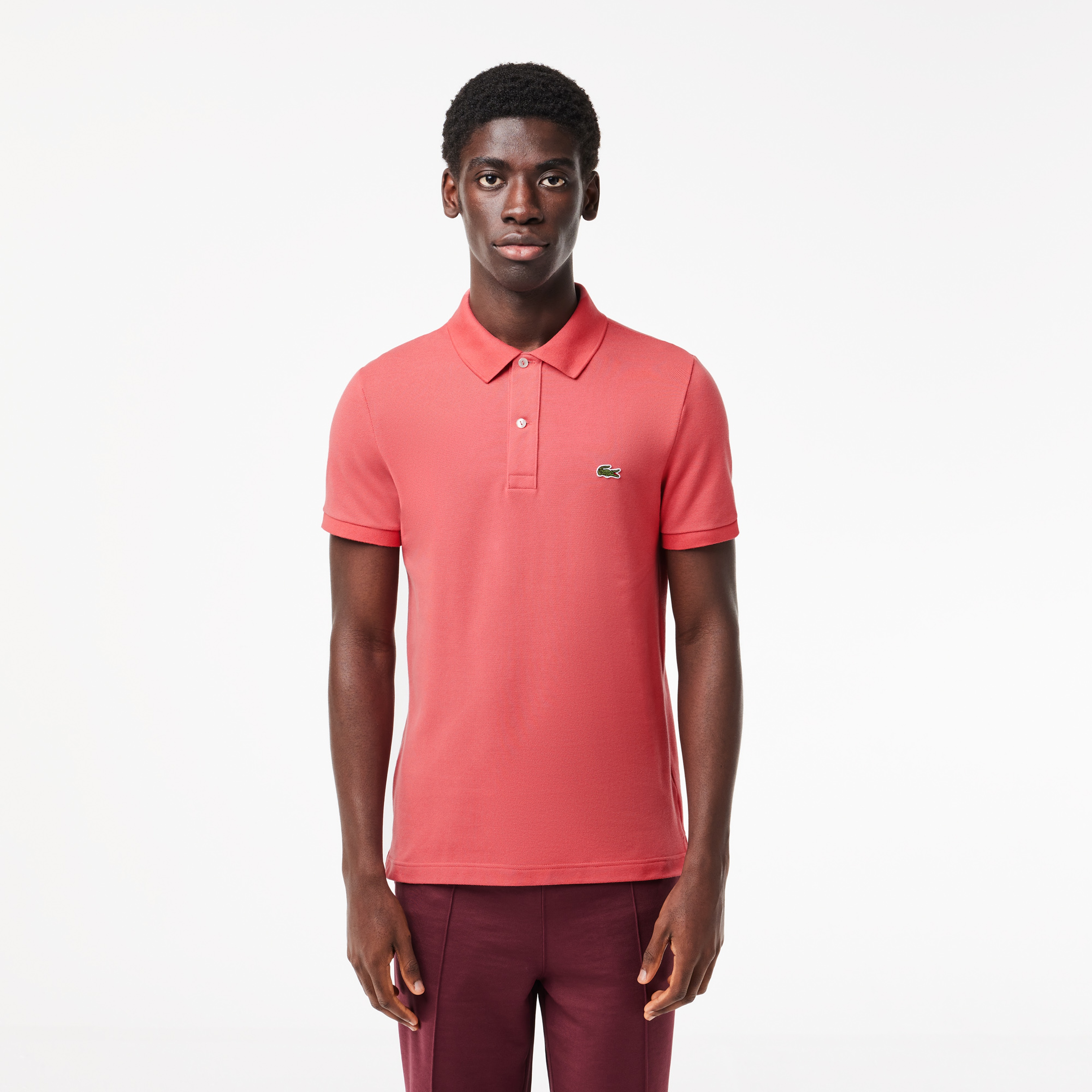 L.12.12 Erkek Slim Fit Kırmızı Polo