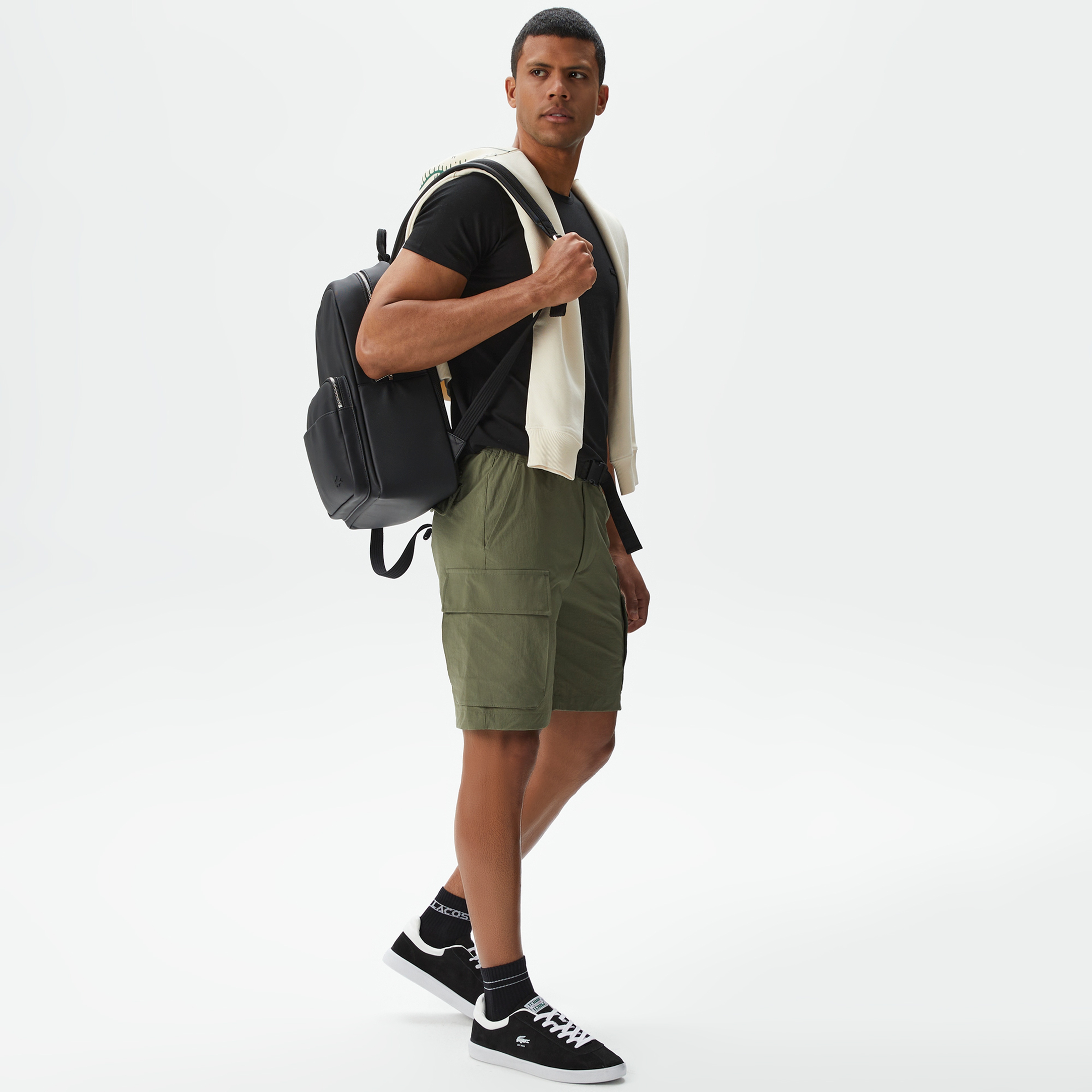 Erkek Relaxed Fit Haki Bermuda