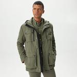 Erkek Kapüşonlu Haki Mont