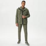 Erkek Kapüşonlu Haki Mont