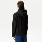 Kadın Kapüşonlu Siyah Mont