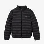 Erkek Kapüşonlu Siyah Mont