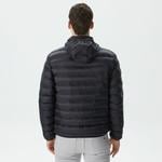 Erkek Kapüşonlu Siyah Mont