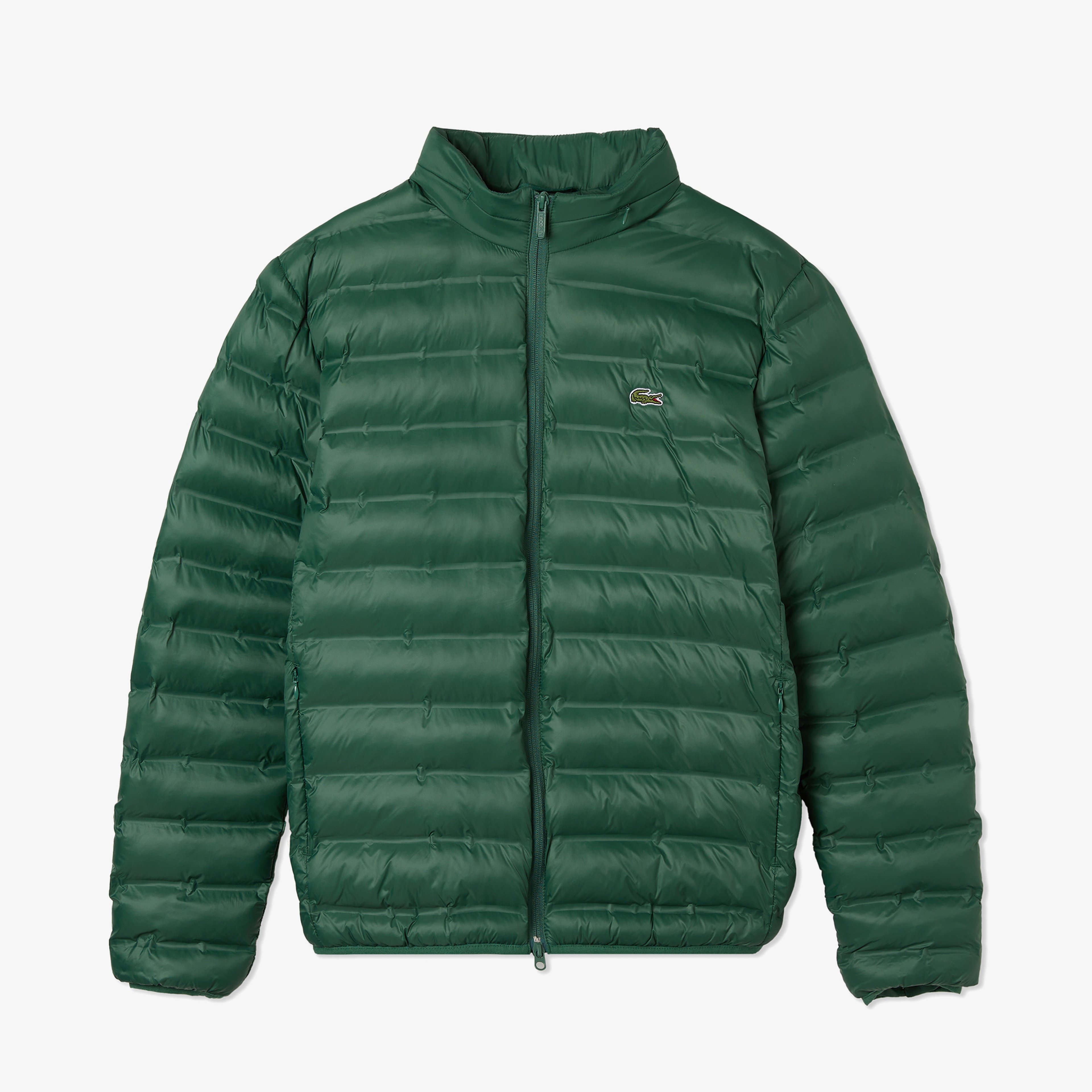 Erkek Kapüşonlu Yeşil Mont