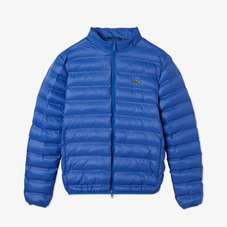 Erkek Kapüşonlu Kapitone Mavi Mont