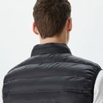 Erkek Slim Fit Kapüşonlu Siyah Yelek